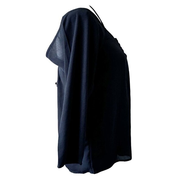 Lulus Womens XS Double Date Off Shoulder Top Black‎ Capsule Long Sleeve - Picture 6 of 12